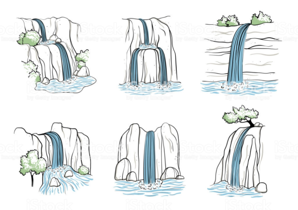 Водопад вектор