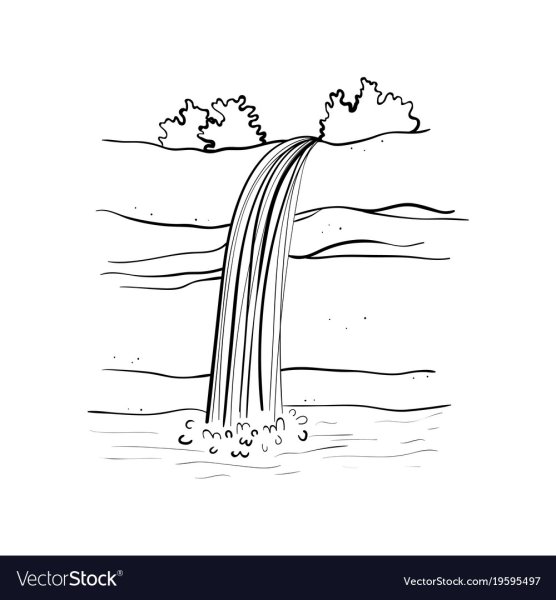 Водопад контур