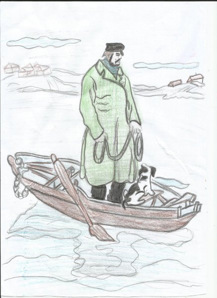 Рисунок на тему Муму