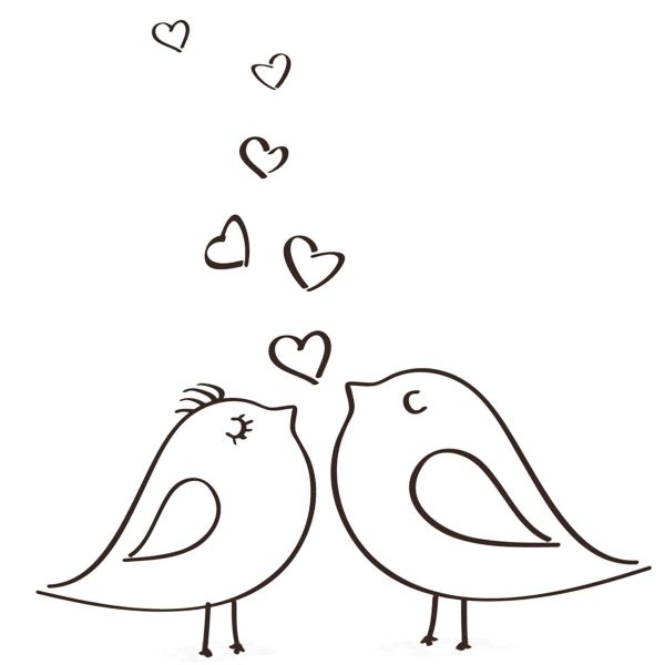 Пара рисунок для срисовки легкие