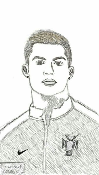 Детский рисунок Роналдо