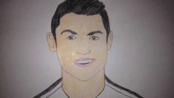 Портрет Криштиану Роналду карандашом