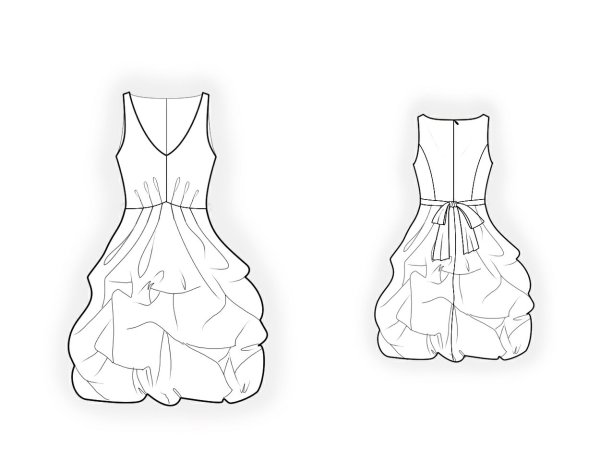 Эскиз коктейльного платья