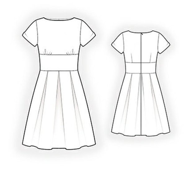 Платье схематично