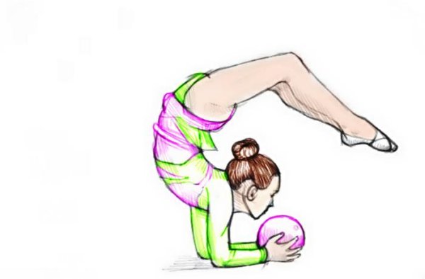 Раскраска гимнастка