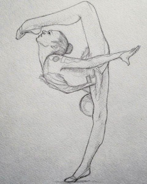 Гимнастка рисунок