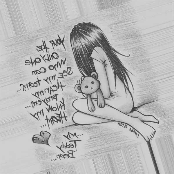 Рисунки карандашом грустные