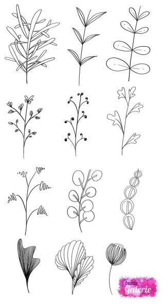 Простые растения для рисования