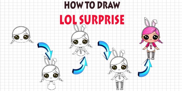 Схема рисования куклы ЛОЛ