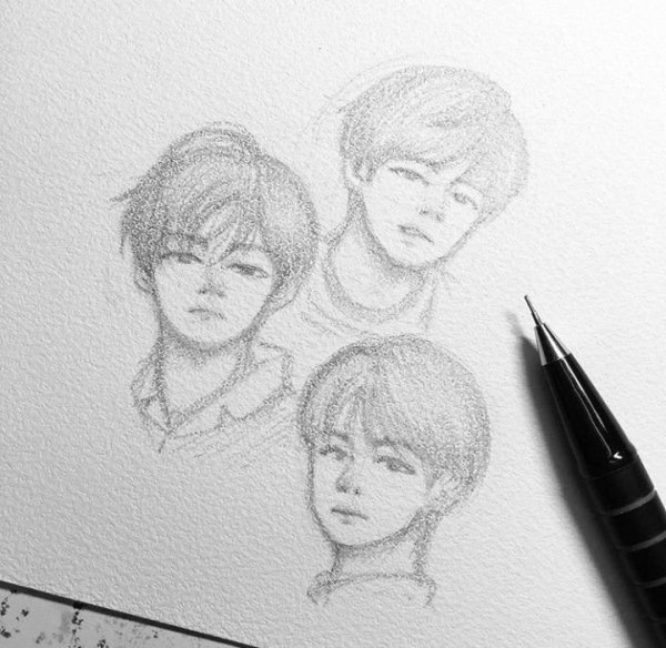 BTS АРМИ для рисования карандашом