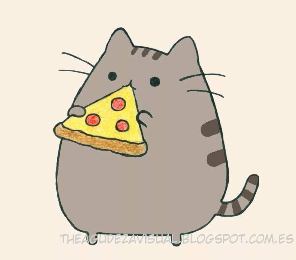 Лёгкий рисунок котёнка для срисовки