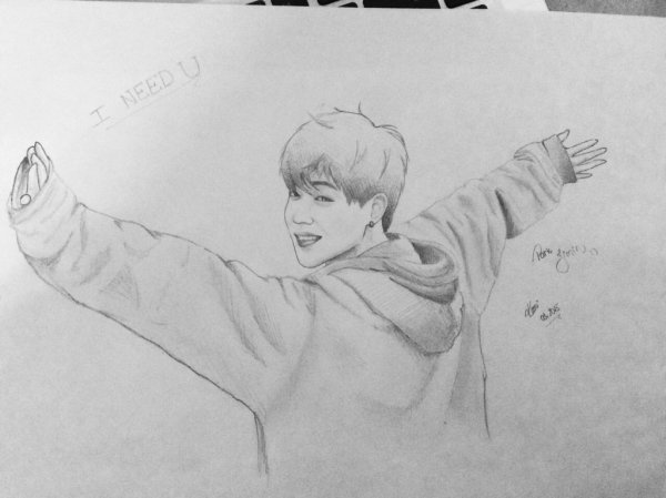 Легкий рисунок Чимина