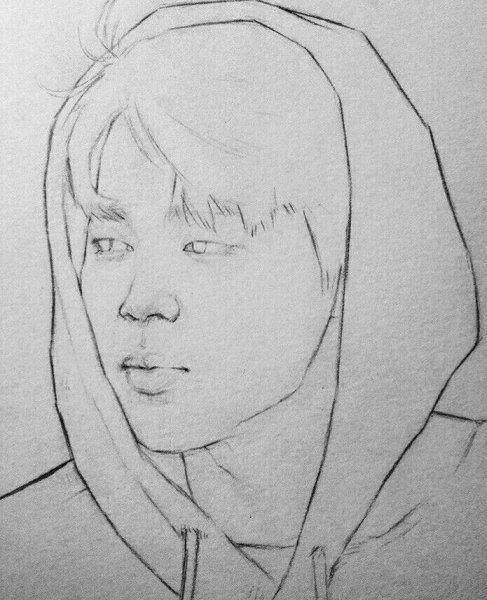 Чимин рисунок карандашом