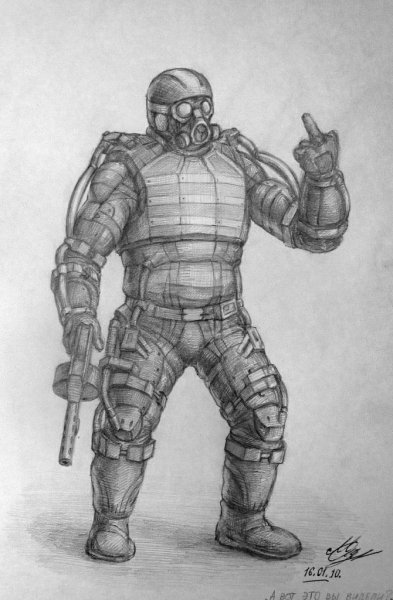 Сталкер рисунки карандашом для срисовки