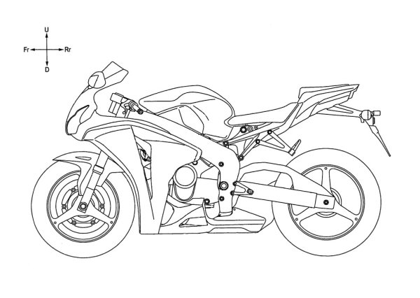 Раскраска мотоцикл Honda cbr1000rr