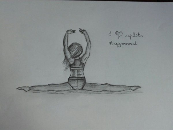 Рисунок балерины для срисовки