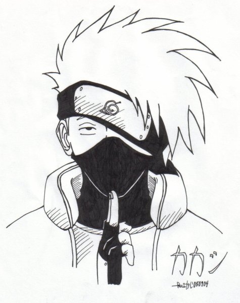 Какаши Хатаке раскраска