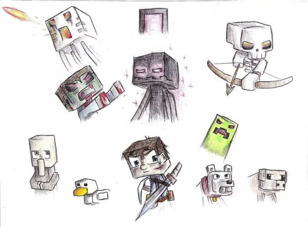 Рисунки с МАЙНКРАФТОМ