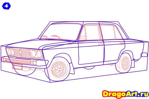 ВАЗ 2105 рисунок сбоку