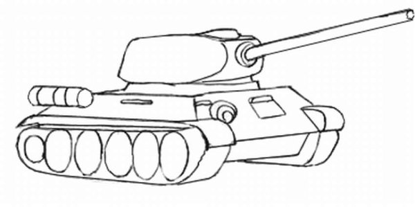 Легкий рисунок танк т34 85
