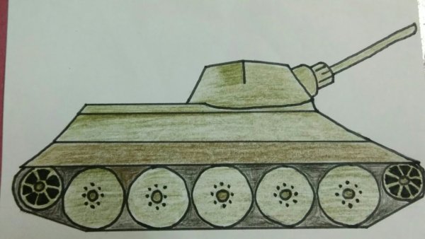 Рисунок танка т 34 легкий