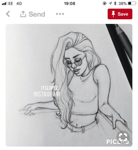 Портрет Арианы Гранде карандашом