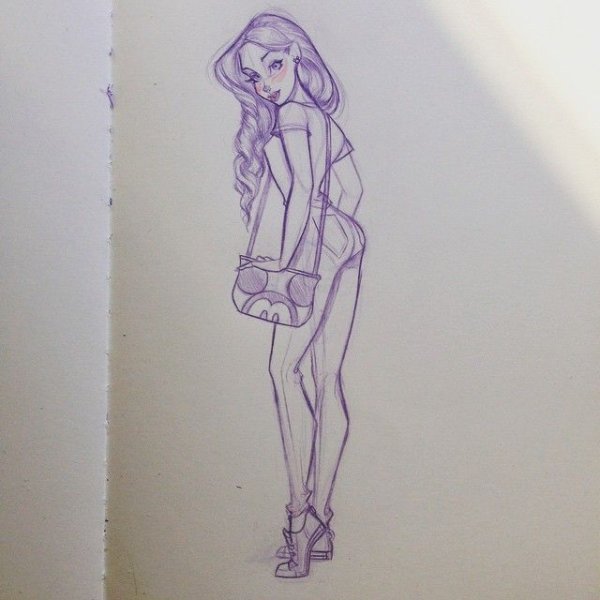 Девочка в кепке для рисование