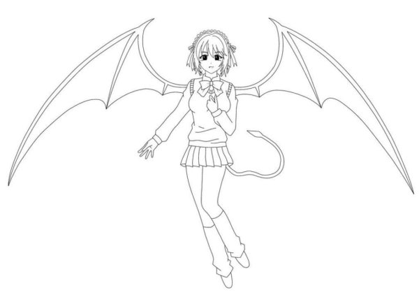 Демон зарисовки карандашом