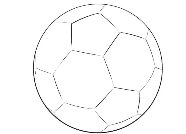 Рисование футбольный мяч