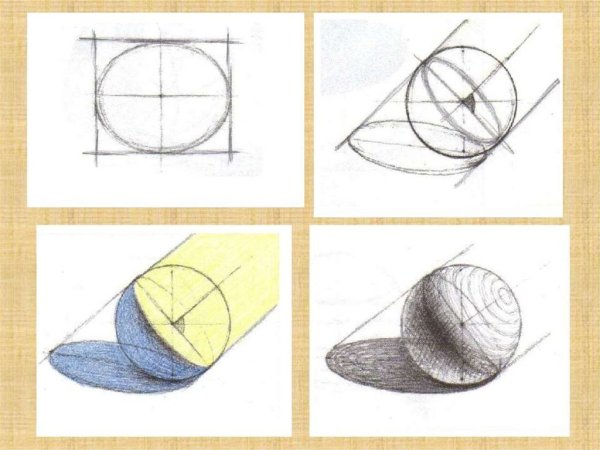 Фрукты карандашом