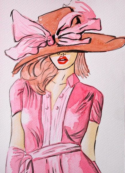 Рисунки девушек легкие