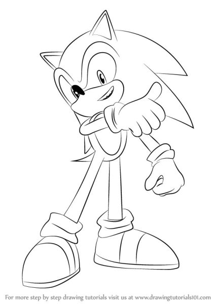 Уроки рисования Соника