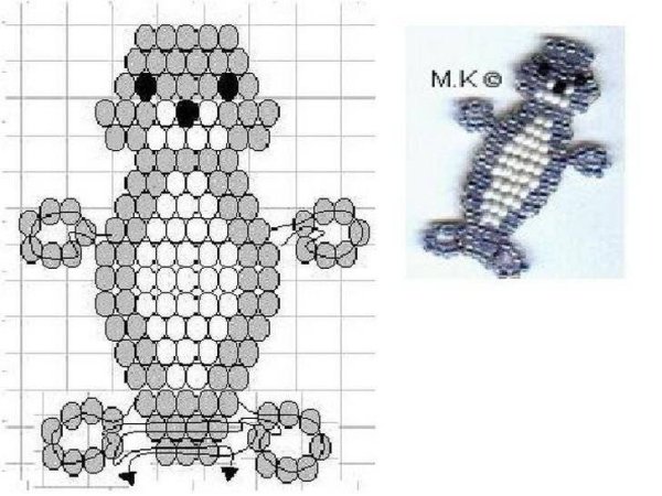 Схемы бисероплетения для начинающих параллельное плетение