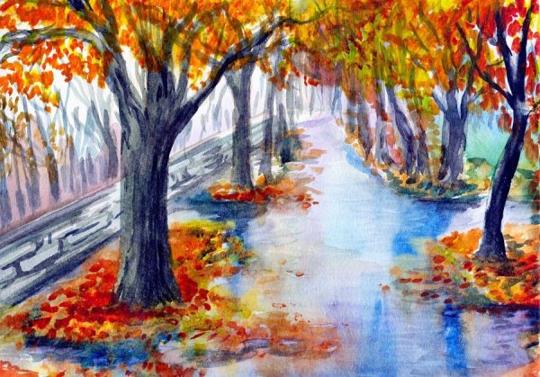 Рисунок осень 7 класс