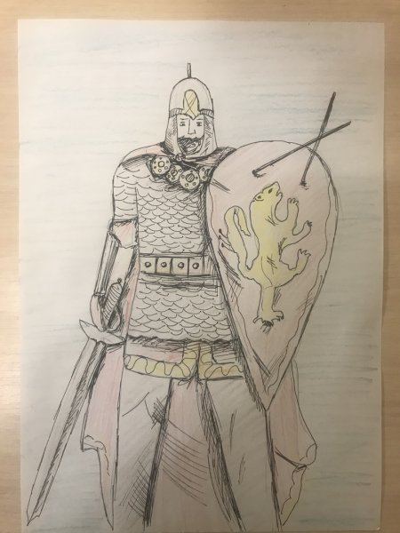 Александр Невский рисунок а3