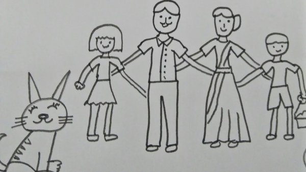 Рисунок семьи детский