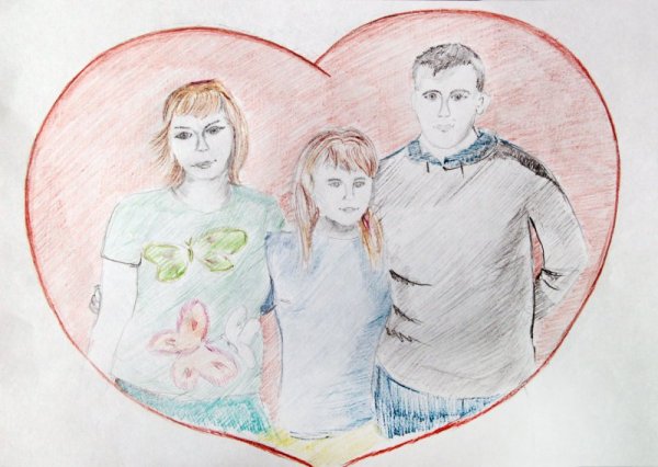 Рисунок семьи из 5 человек