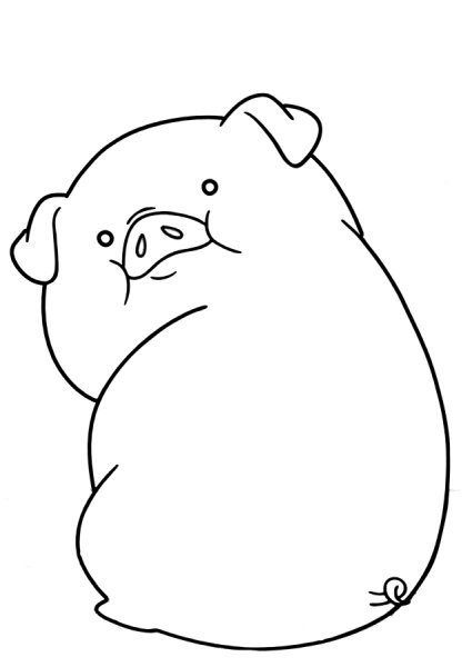 Раскраска Пухля свинья Гравити Фолз