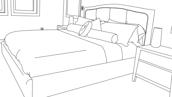 Нарисованная постель