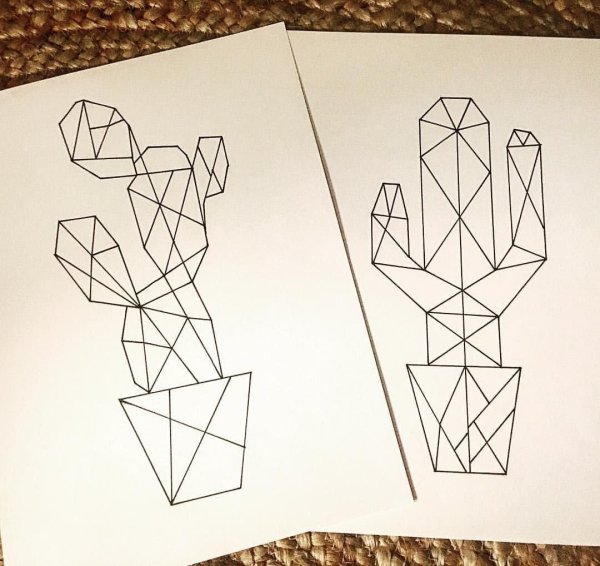 Аппликация из геометрических фигур