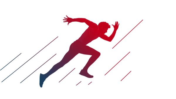 Силует человека в движентт