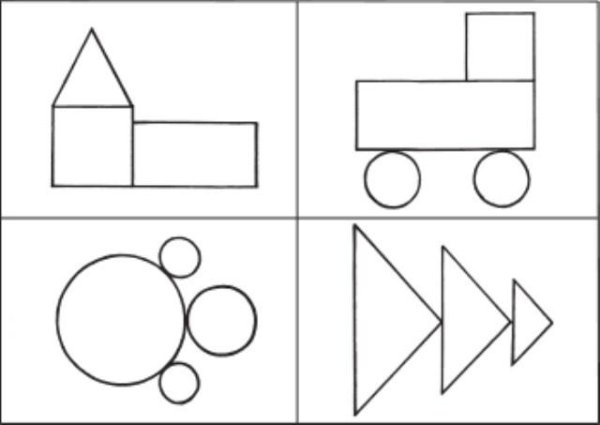 Фигурки из геометрических фигур для дошкольников