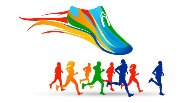 Силуэты спортсменов легкоатлетов