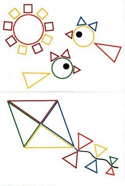 Трафарет из геометрических фигур