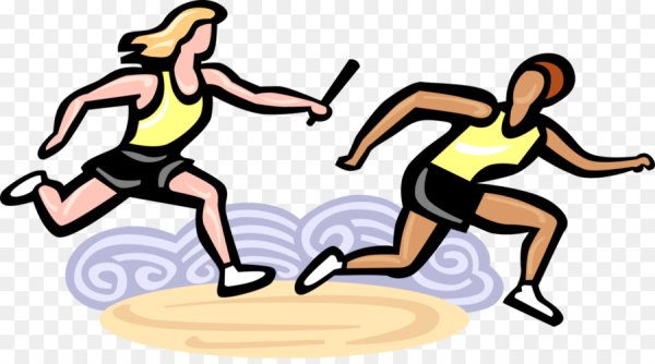 Бегуны на белом фоне