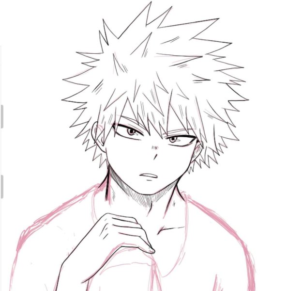 Бакугоу Катсуки карандашом
