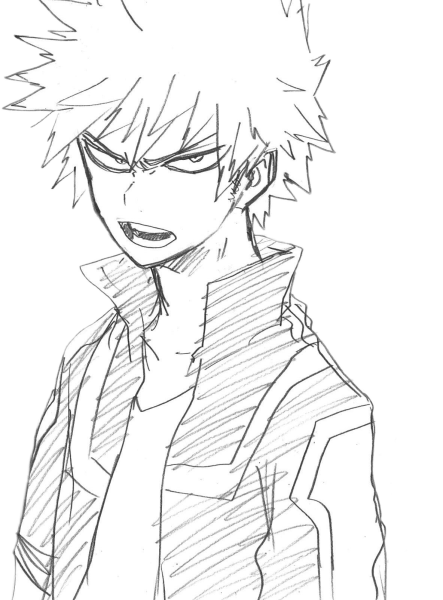 Скетч Бакуго Кацуки