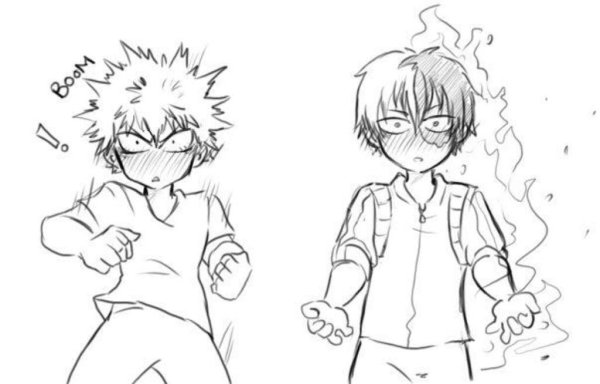 Нарисовать Тодороки из аниме моя геройская Академия