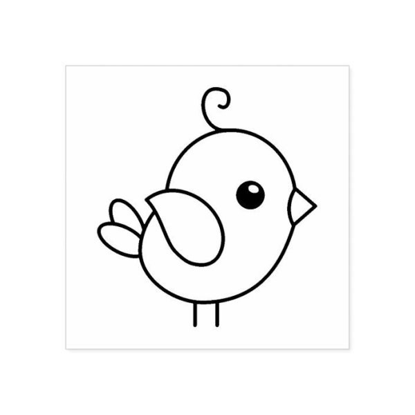 Птичка для срисовки легкая