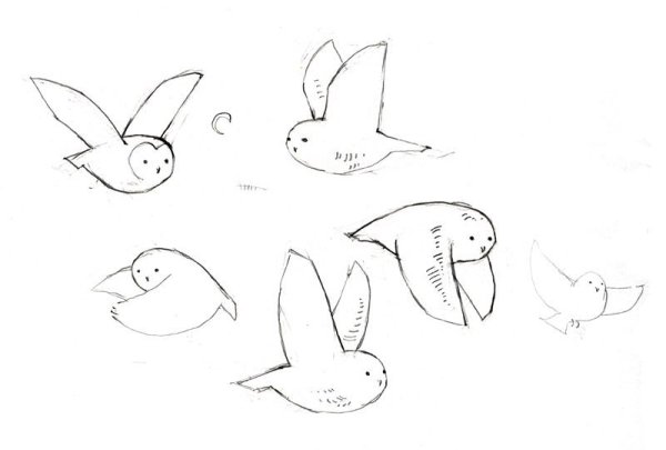 Рисунок птички легкий